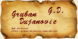 Gruban Dujanović vizit kartica